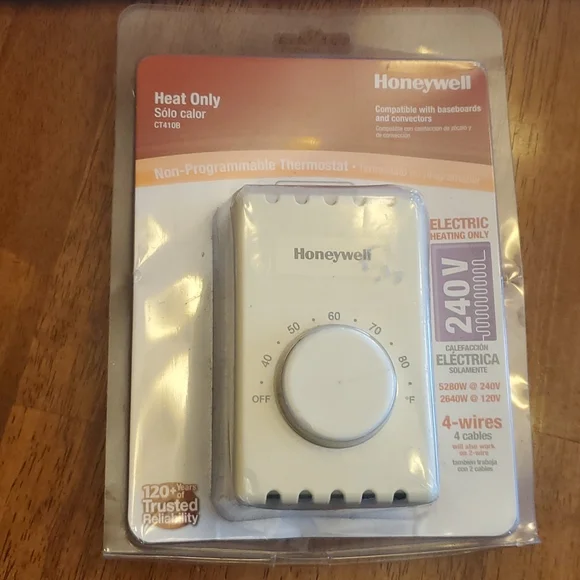Honeywell Other Honeywell Ct4b Heat Only Thermostat Offwhite